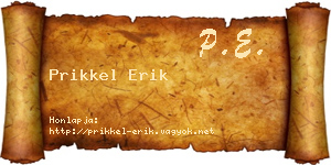 Prikkel Erik névjegykártya
